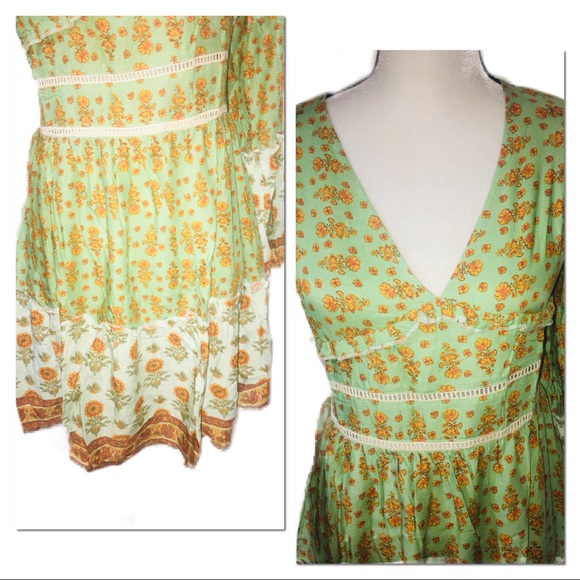 • HP•LAST 1•Boho Flare Sleeve Autumn Dress • - Picture 5 of 8